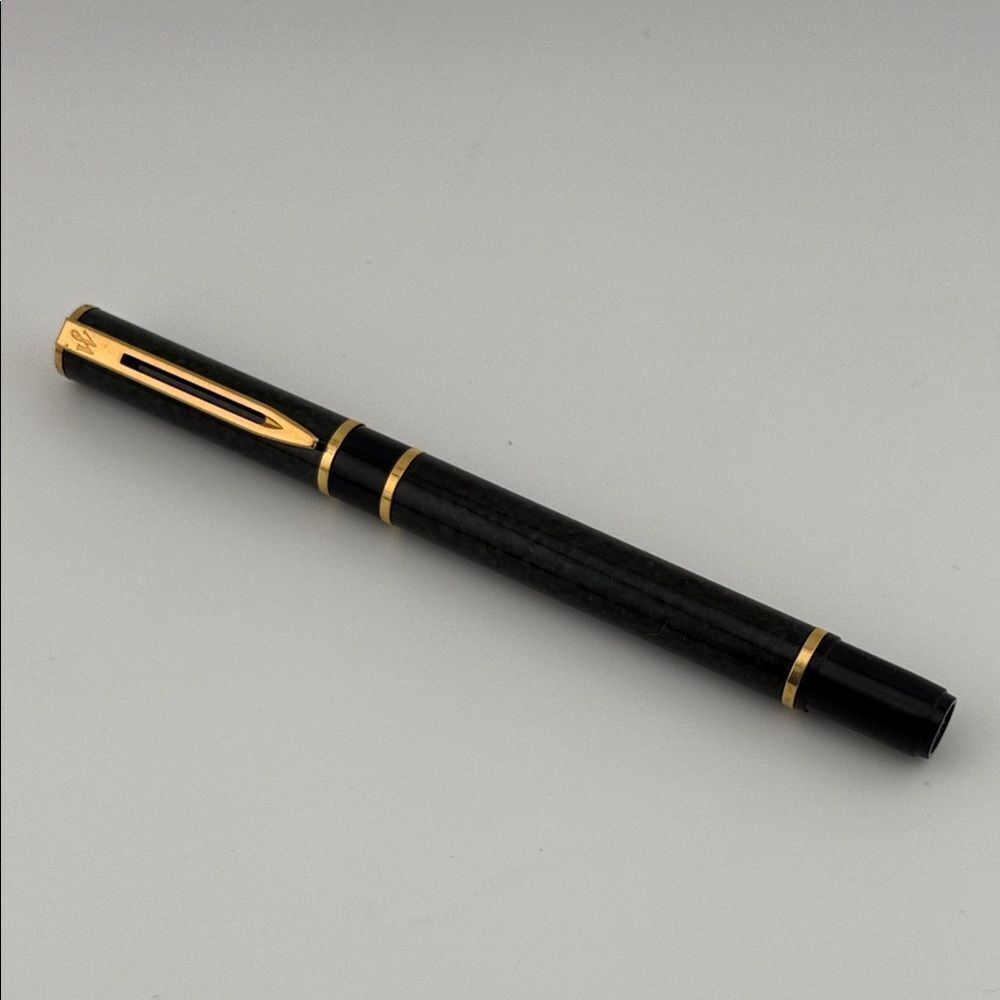 Vintage Waterman Elegant Green Black and Gold Fountain Pen